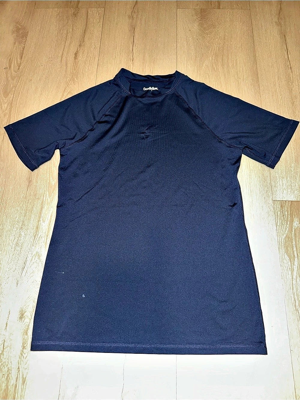 Goodfellow Short Sleeve Athletic Shirt in Blue Size Small